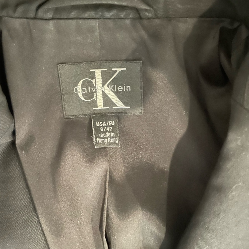 Calvin Klein Classic midi Black Coat sz 6 , excellent condition - Picture 2 of 5